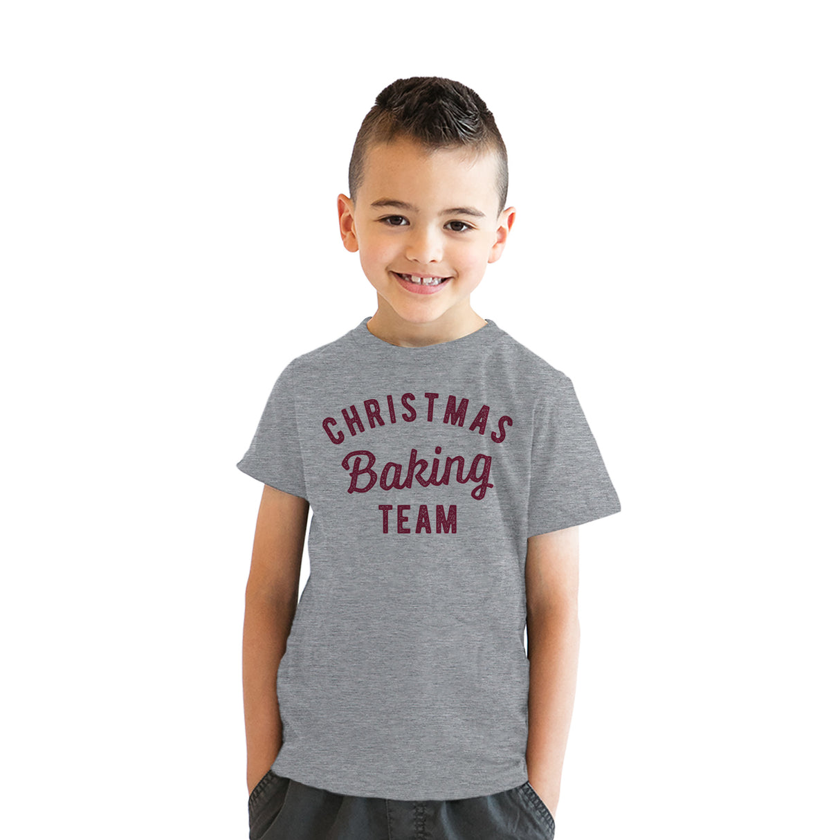 Youth Christmas Baking Team T Shirt Funny Xmas Party Family Novelty Graphic Tee for Kids