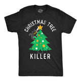Mens Funny T Shirts Christmas Tree Killer Sarcastic Kitten Graphic Novelty Tee for Men