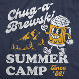 Mens Funny T Shirts Chug A Brewski Summer Camp Sarcastic Drinking Graphic Novelty Tee for Men