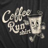Mens Funny T Shirts Coffee Run Shirt Sarcastic Caffeine Lovers Graphic Novelty Tee for Men