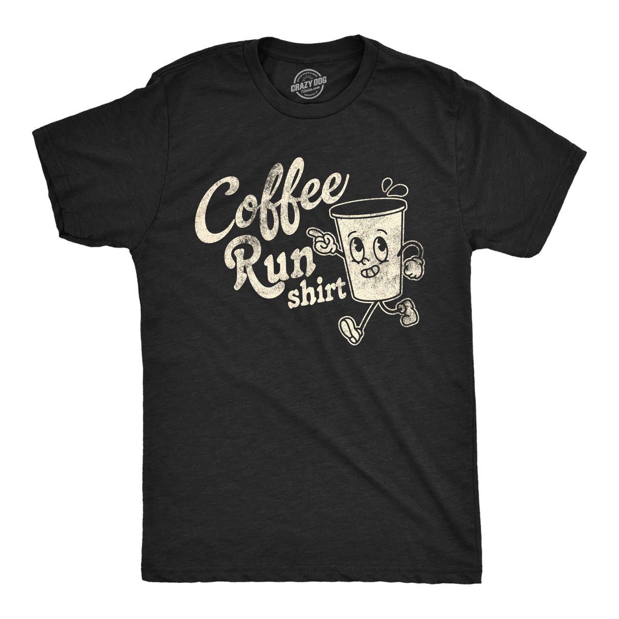 Mens Funny T Shirts Coffee Run Shirt Sarcastic Caffeine Lovers Graphic Novelty Tee for Men