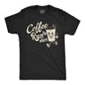Mens Funny T Shirts Coffee Run Shirt Sarcastic Caffeine Lovers Graphic Novelty Tee for Men