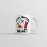 Complimentary Breakfast Mug Funny Sarcastic Food Graphic Novelty Coffee Cup-11oz