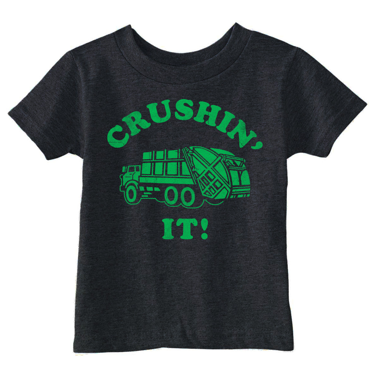 Toddler Funny T Shirts Crushin It Sarcastic Garbage Truck Graphic Novelty Tee for Young Kids