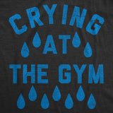 Womens Funny Fitness Tank Crying At The Gym Sarcastic Workout Graphic Novelty Tank Top for Ladies