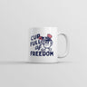 Cup Full Of Freedom Mug Funny Sarcastic Fourth Of July Graphic Novelty Coffee Cup-11oz