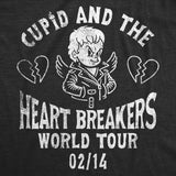 Womens Funny T Shirts Cupid and The Heart Breakers Sarcastic Valentines Day Graphic Novelty Tee for Ladies