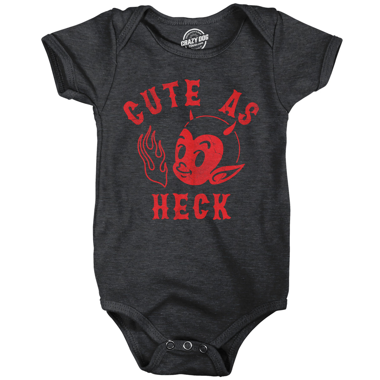 Cute As Heck Baby Bodysuit Funny Sarcastic Devil Graphic Novelty Jumper for Infants