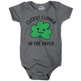 Cutest Clover In The Patch Baby Bodysuit Funny Sarcastic St Patricks Day Jumper For Infants