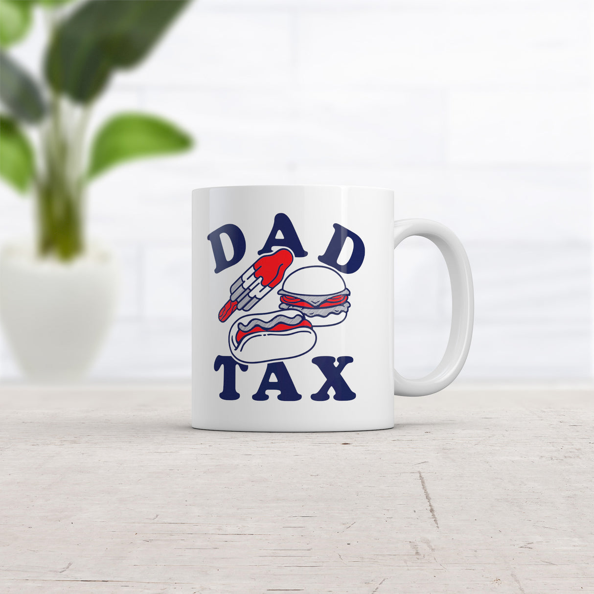Dad Tax Junk Food Mug Funny Sarcastic Food Graphic Novelty Coffee Cup-11oz