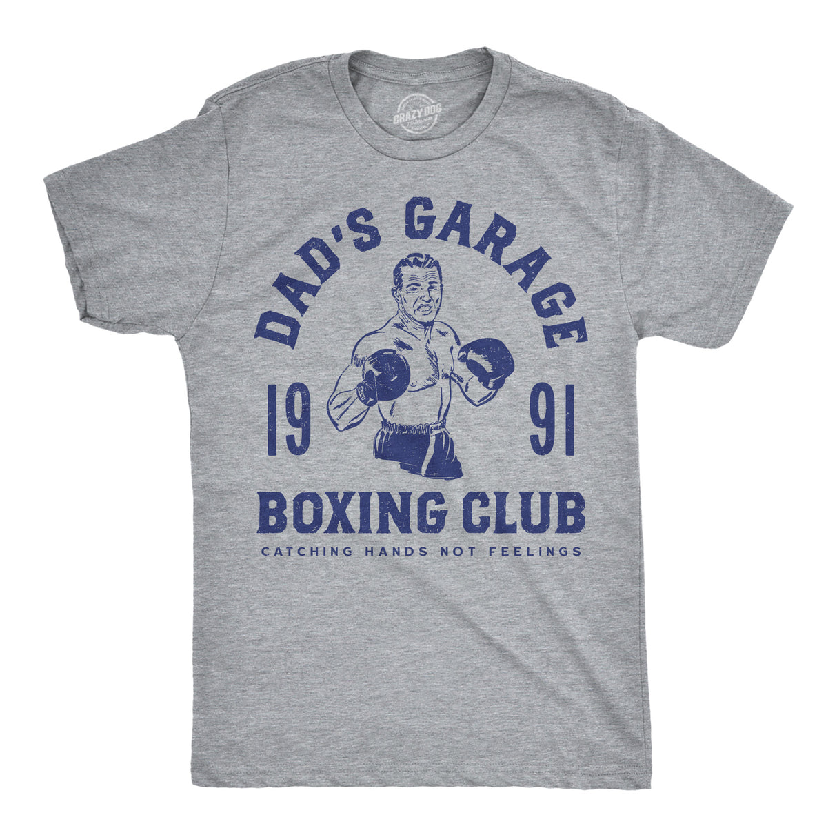 Mens Funny T Shirts Dads Garage Boxing Club Sarcastic Graphic Novelty Tee for Men