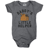 Daddys Little Helper Baby Bodysuit Funny Sarcastic Graphic Novelty Jumper for Infants