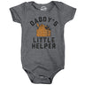 Daddys Little Helper Baby Bodysuit Funny Sarcastic Graphic Novelty Jumper for Infants