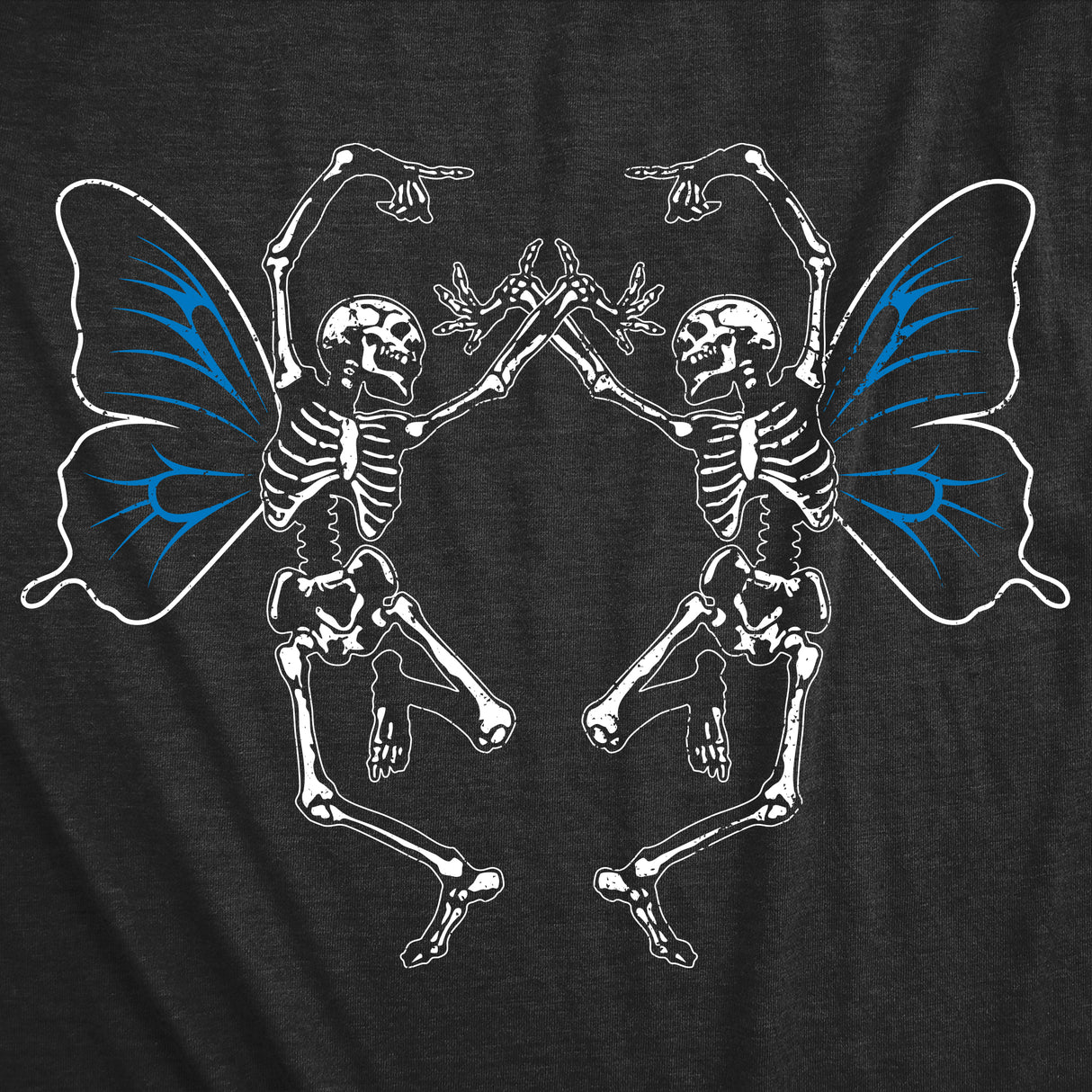 Womens Funny T Shirts Dancing Skeleton Butterflies Sarcastic Graphic Novelty Tee For Ladies