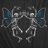 Womens Funny T Shirts Dancing Skeleton Butterflies Sarcastic Graphic Novelty Tee For Ladies