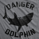 Womens Funny T Shirts Danger Dolphin Sarcastic Shark Graphic Novelty Tee For Ladies