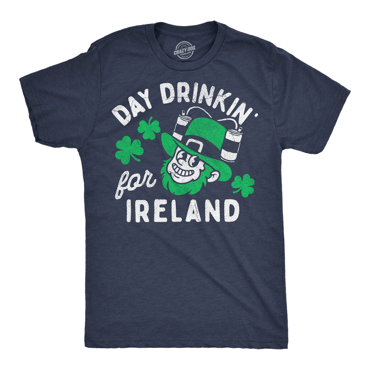 Mens Funny T Shirts Day Drinkin for Ireland Sarcastic St Patricks Day Novelty Tee for Men