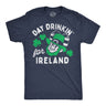 Mens Funny T Shirts Day Drinkin for Ireland Sarcastic St Patricks Day Novelty Tee for Men