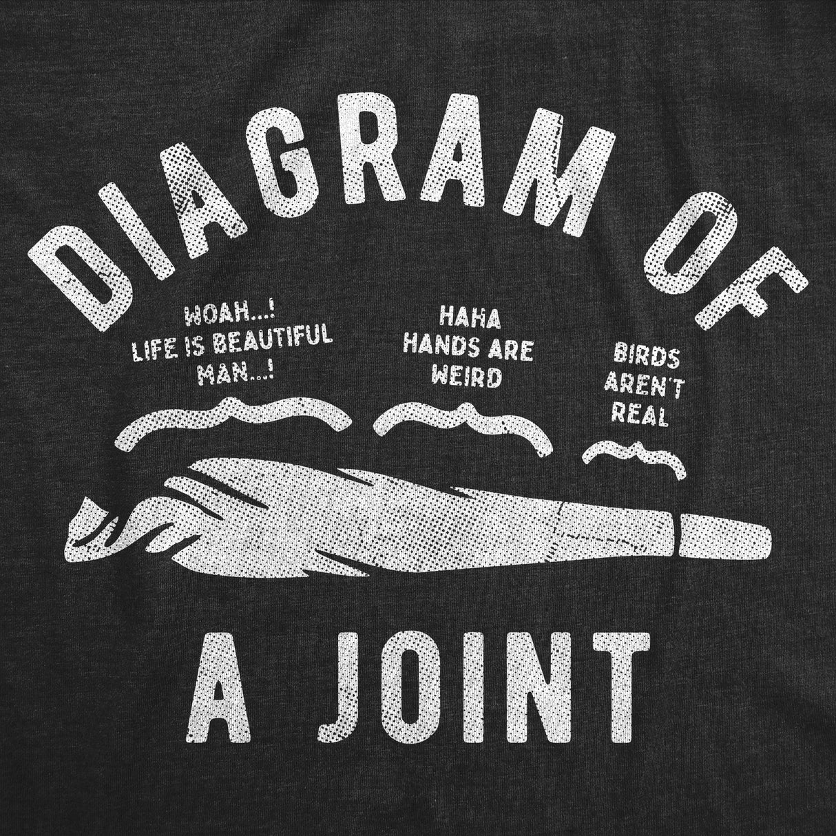Mens Funny T Shirts Diagram Of A Joint Sarcastic 420 Graphic Novelty Tee for Men