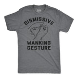 Mens Funny T Shirts Dissmissive Wanking Gesture Sarcastic Graphic Novelty Tee for Men