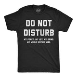 Mens Funny T Shirts Do Not Disturb My Peace My Joy My Grind Sarcastic Graphic Novelty Tee for Men