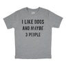 Youth I Like Dogs and Maybe 3 People T Shirt Funny Pet Puppy Animal Lover Tee for Kids