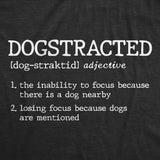 Mens Funny T Shirts Dogstracted Definition Sarcastic Puppy Graphic Novelty Tee for Men