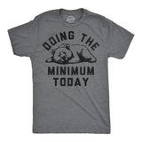 Mens Funny T Shirts Doing The Minimum Today Sarcastic Bear Graphic Novelty Tee for Men