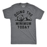 Mens Funny T Shirts Doing The Minimum Today Sarcastic Bear Graphic Novelty Tee for Men