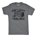 Mens Funny T Shirts Dont Touch My Toolbox Sarcastic Mechanic Graphic Novelty Tee for Men
