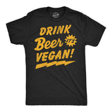 Mens Funny T Shirts Drink Beer Its Vegan Sarcastic St Patricks Day Novelty Tee for Men