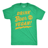 Mens Funny T Shirts Drink Beer Its Vegan Sarcastic St Patricks Day Novelty Tee for Men