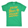Mens Funny T Shirts Drink Beer Its Vegan Sarcastic St Patricks Day Novelty Tee for Men