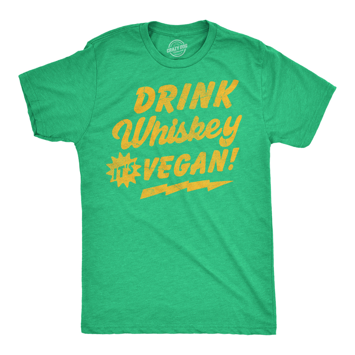 Mens Funny T Shirts Drink Whiskey Its Vegan Sarcastic Drinking Graphic Tee for Men