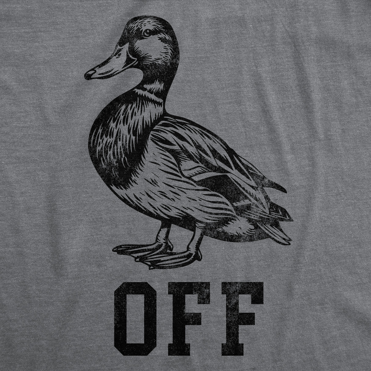 Mens Funny T Shirts Duck Off Sarcastic Graphic Novelty Tee for Men