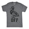 Mens Funny T Shirts Duck Off Sarcastic Graphic Novelty Tee for Men