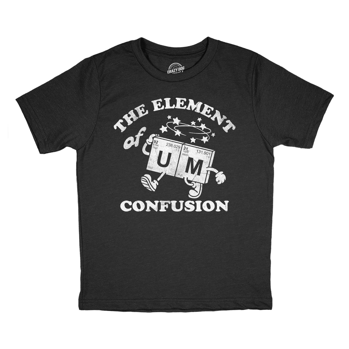 Youth Funny T Shirts The Element Of Confusion Sarcastic Periodic Table Graphic Novelty Tee for Kids