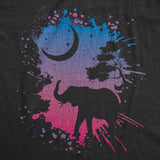 Womens Funny T Shirts Elephant Moon Awesome Animal Nature Graphic Novelty Tee For Ladies