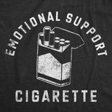 Mens Funny T Shirts Emotional Support Cigarette Sarcastic Smoking Graphic Novelty Tee for Men