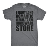 Mens Funny T Shirts I Enjoy Romantic Walks to The Hardware Store Sarcastic Mechanic Graphic Novelty Tee for Men