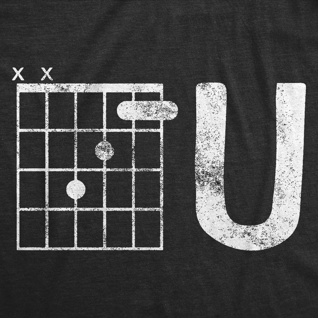 Mens Funny T Shirts F U Guitar Chord Sarcastic Music Joke Graphic Tee for Men