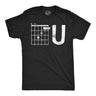 Mens Funny T Shirts F U Guitar Chord Sarcastic Music Joke Graphic Tee for Men