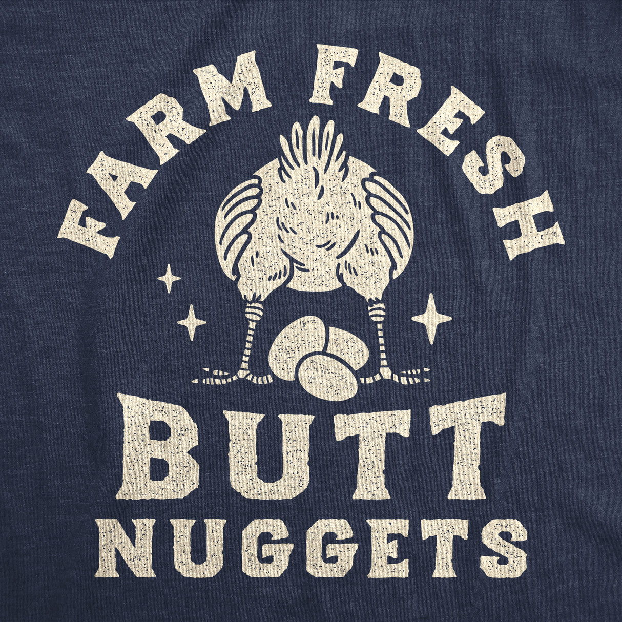 Womens Funny T Shirts Farm Fresh Butt Nuggets Sarcastic Eggs Graphic Novelty Tee for Ladies