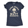 Womens Funny T Shirts Farm Fresh Butt Nuggets Sarcastic Eggs Graphic Novelty Tee for Ladies