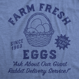 Womens Funny T Shirts Farm Fresh Eggs Sarcastic Easter Graphic Novelty Tee for Ladies