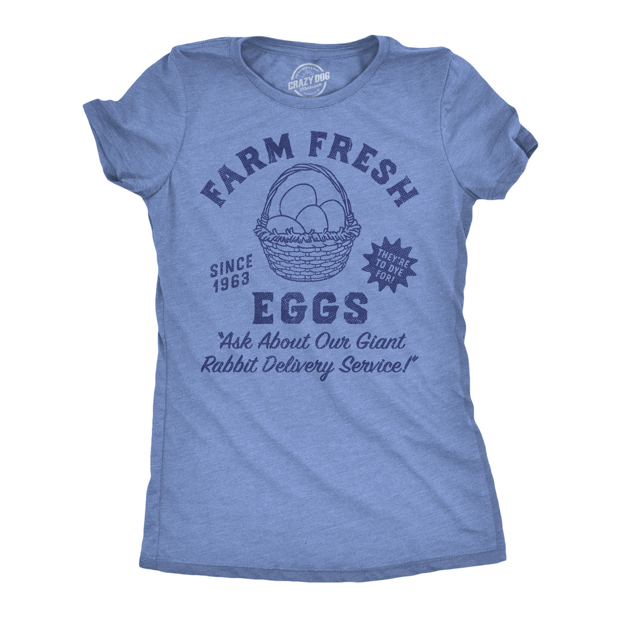 Womens Funny T Shirts Farm Fresh Eggs Sarcastic Easter Graphic Novelty Tee for Ladies