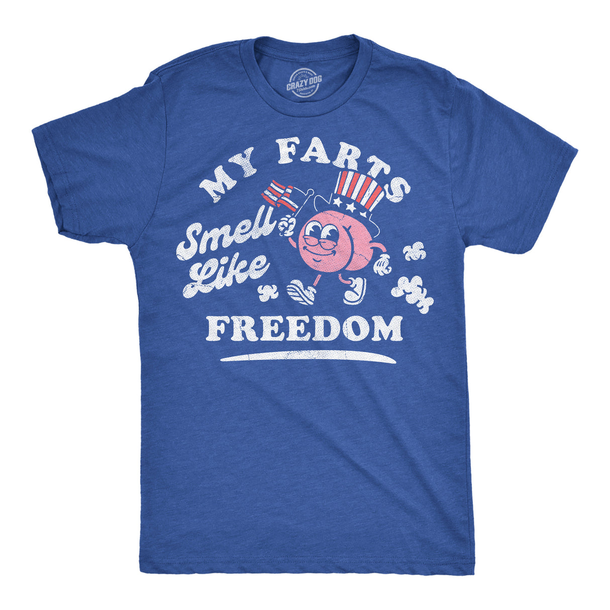 Mens Funny T Shirts My Farts Smell Like Freedom Sarcastic Fourth Of July Graphic Novelty Tee for Men