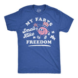 Mens Funny T Shirts My Farts Smell Like Freedom Sarcastic Fourth Of July Graphic Novelty Tee for Men