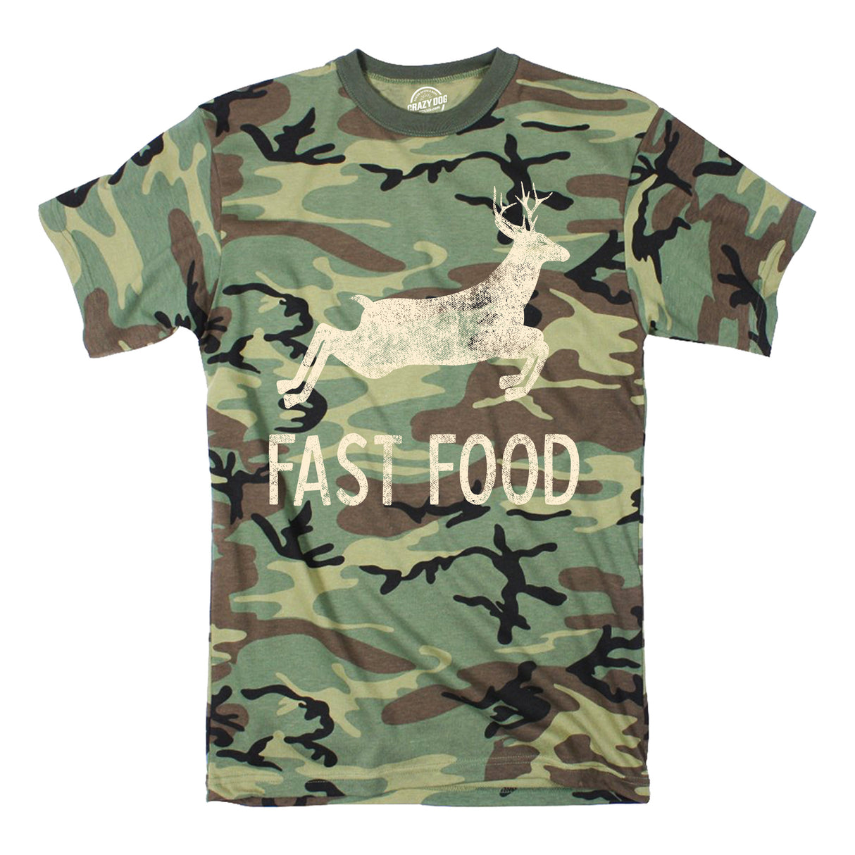 Mens Fast Food T Shirt Funny Deer Hunting Season Novelty Graphic Tee