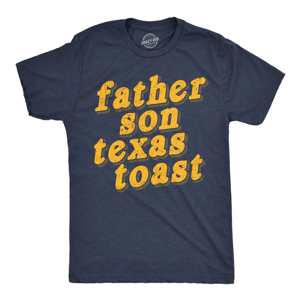 Mens Funny T Shirts Father Son Texas Toast Sarcastic Food Graphic Novelty Tee for Men